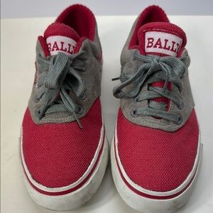 Bally Unisex Red and Gray Sneakers Vibrant Two-Tone Design